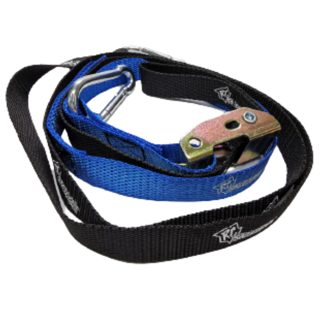 HD Blue & Black Tie Down Pair Cambuckle, Carabiner - RC-TIE-D-25-BB