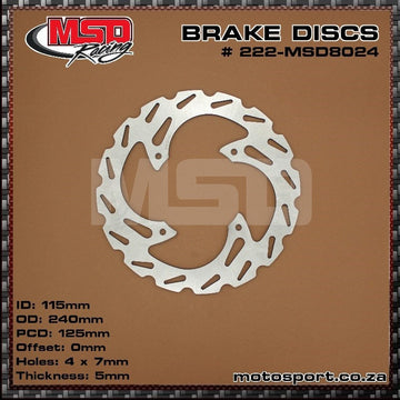 Rear Brake Disc - 222-MSD8024