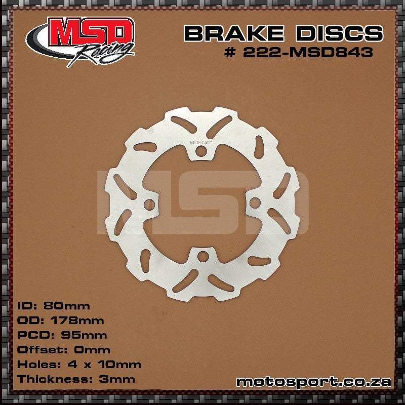Front&rear Brake Disc - 222-MSD843