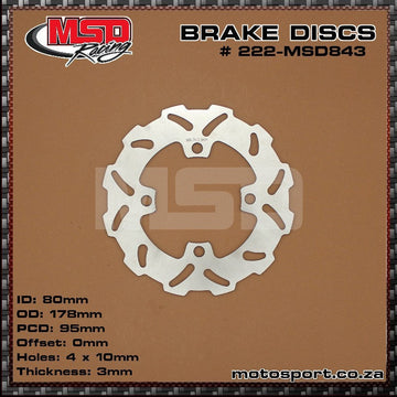 Front&rear Brake Disc - 222-MSD843