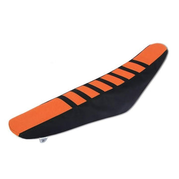 Seat Cover Ribbed Gripper Orange Top /black Sides - RC-SEAT-C114