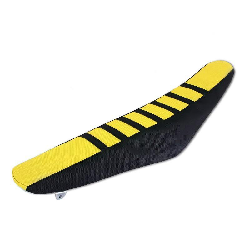 Seat Cover Ribbed Gripper Yellow Top /black Sides - RC-SEAT-C126