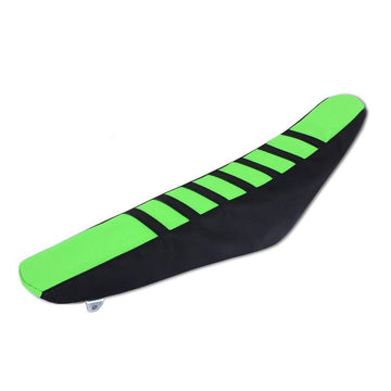 Seat Cover Ribbed Gripper Green Top /black Stripes - RC-SEAT-C113
