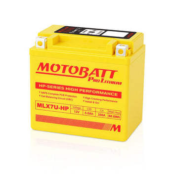 MLX7U-HP Motobatt LifePo4 Lithium Battery Replaces MBTX4U, MBTZ7S, MBTX7U Honda 31500-MKE-A61 Eliiy Power HY85S,