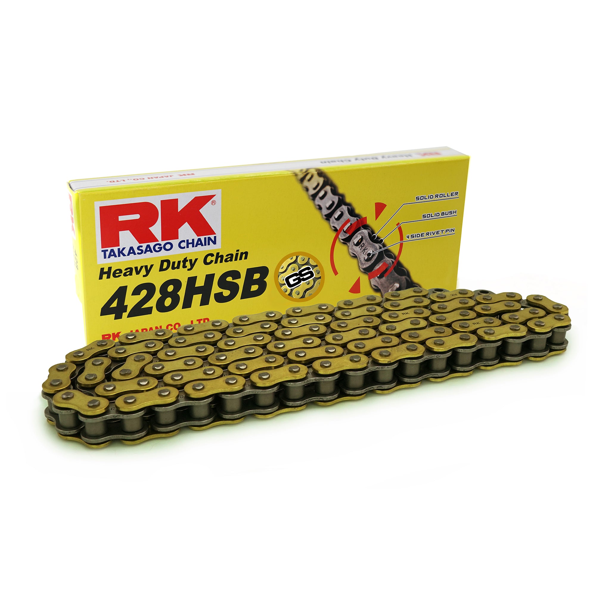 RK GS428HSB-140 428 Gold Heavy Duty Chain