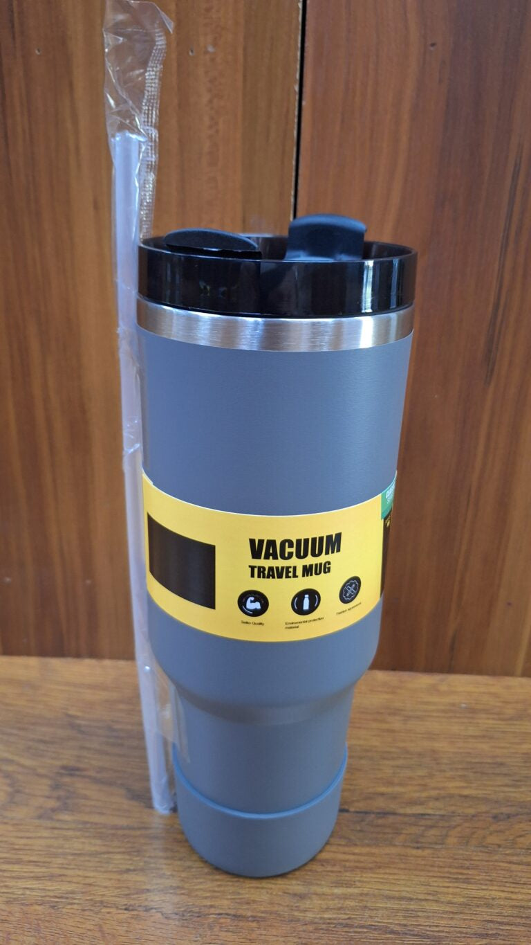 Xl Mug With Screw Lid/handle/straw 1.2l Granite - BXLM001