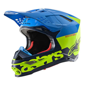 Alpinestars Supertech M8 Radium - Aqua/Fluo Yellow/ Navy Glossy - EMD Online