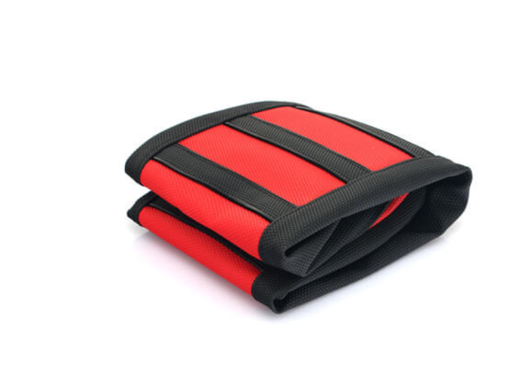 Seat Cover Ribbed Gripper Red/black - RC-SEAT-C204-T3A