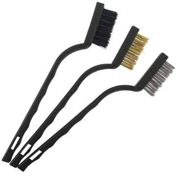Craft Mini Brush Set 3pcs Brass Stainless Steel - BR013