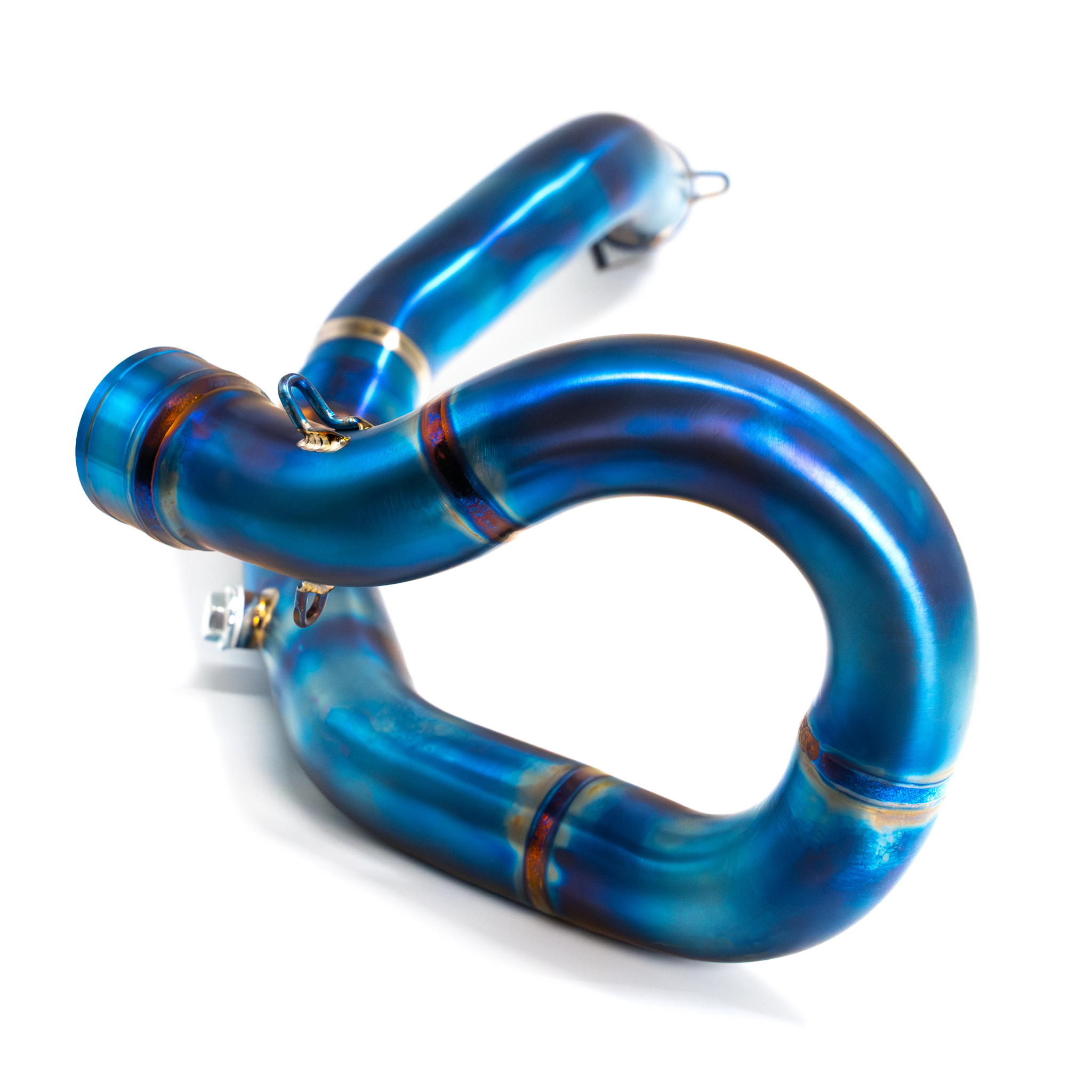 KTM Titanium Header Exhaust- Blue
