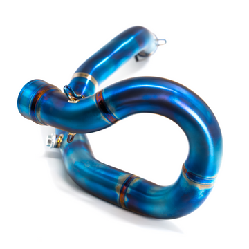 KTM Titanium Header Exhaust- Blue