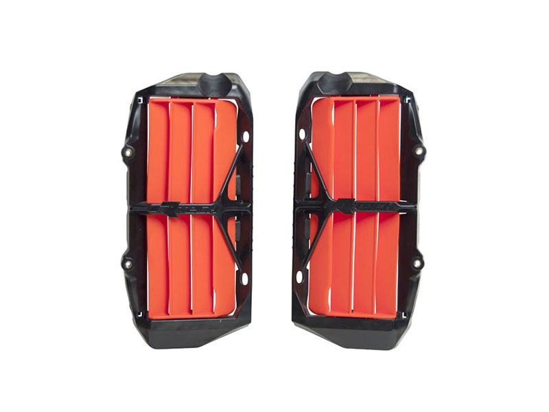 Reinforced Radiator Louvers Orange Black (2 Pcs) - R-GRKTMAR0019
