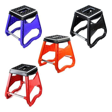 MX Bike Work Stand Plastic With Aluminium Support - RC-MX-STAND-ALU-BLUE