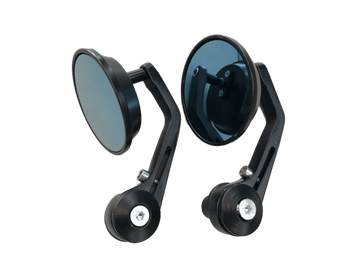Rotracc Universal Round Bar End Mirror - Black - EMD Online