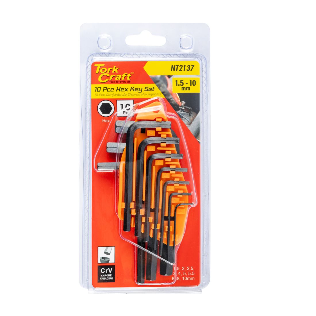 Craft 10pcs Hex Allen Key Set 1.5-10mm - NT2137