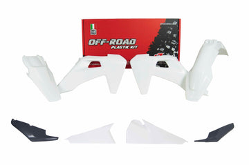 Racetech Husqvarna 5 Piece Plastic Kit - White - EMD Online