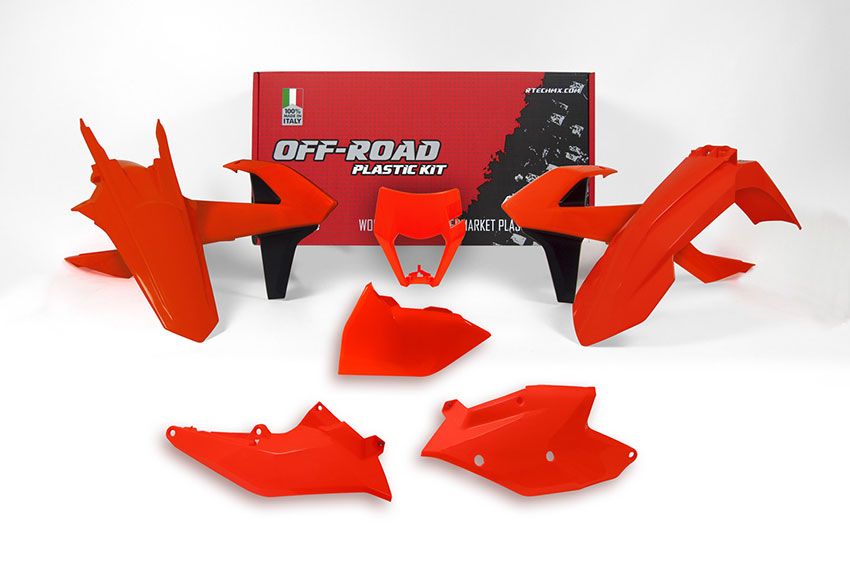 6 Piece Plastic Kit - Black/Orange - R-KITKTM-AN0-517
