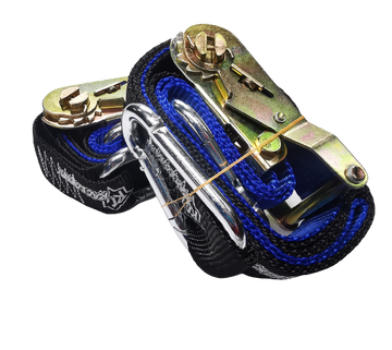 HD Blue & Black Tie Down Pair Cambuckle Ratchet - RC-TIE-D-38-BB-RATCHET