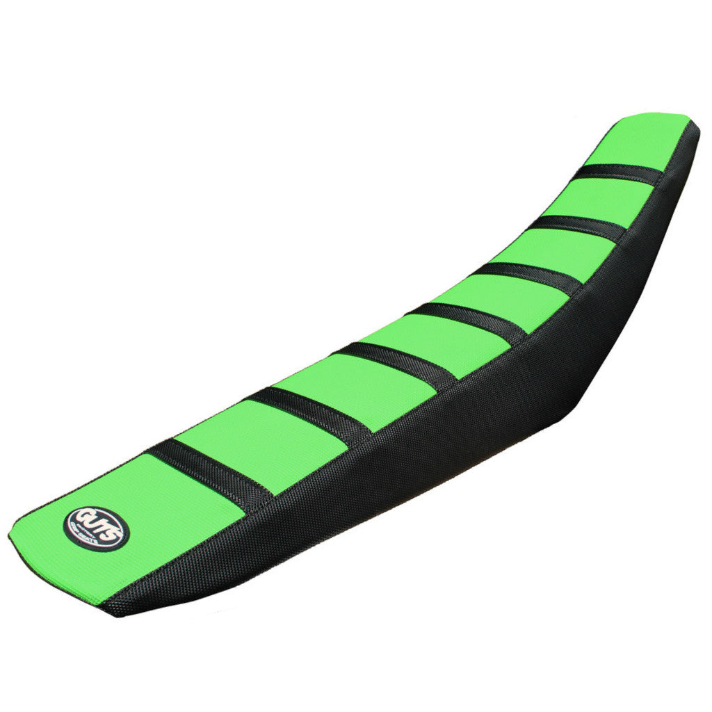 Seat Cover Ribbed Gripper Green Top /black Sides - RC-SEAT-C109