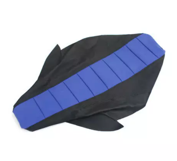 Seat Cover Ribbed Gripper Blue Top /black Sides - RC-SEAT-C137