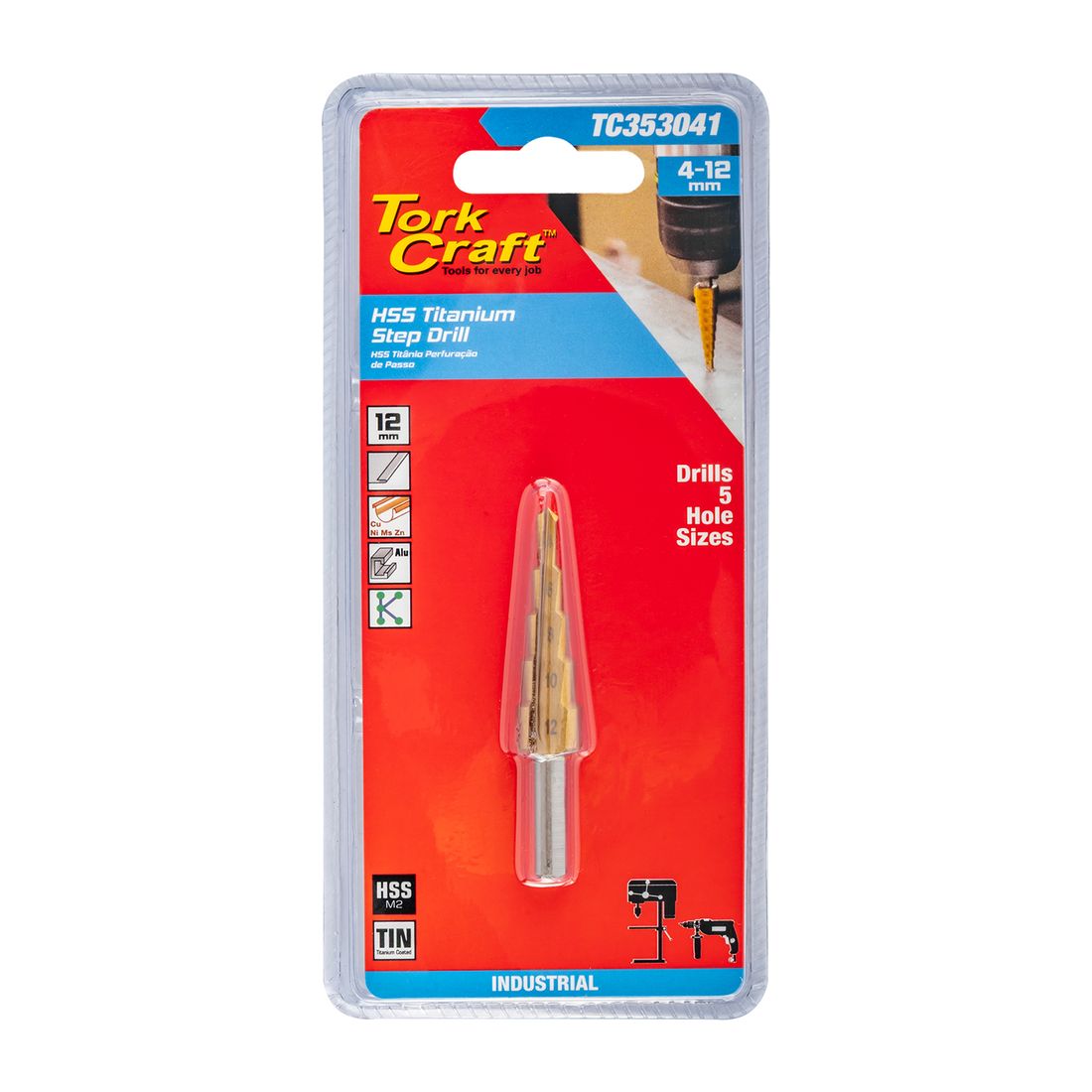 Craft Hss Step Drill 4-12MM X 2MM Industrial - TC353041