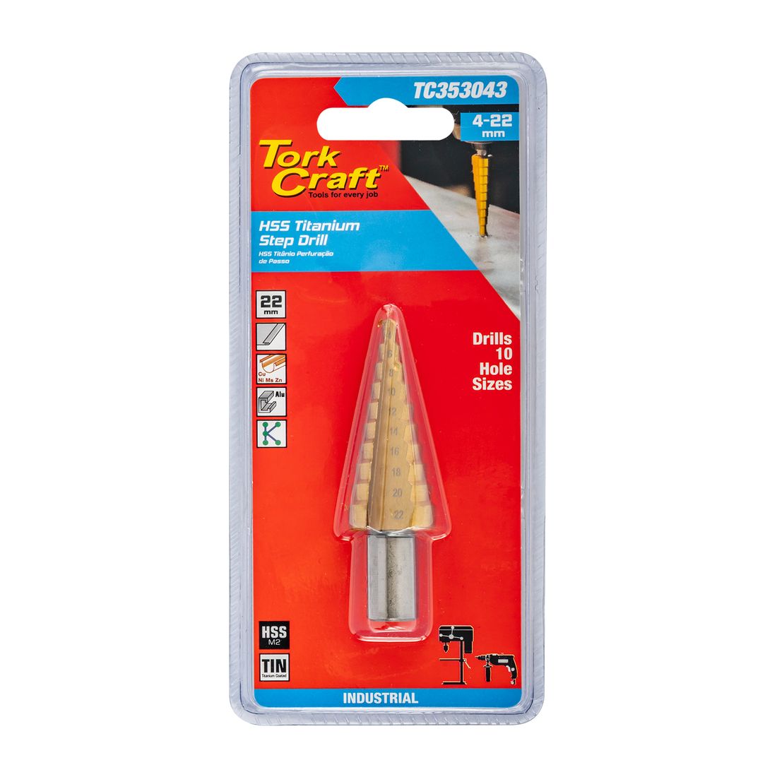 Craft Hdd Step Drill 4-22MM X 2MM Industrial - TC353043
