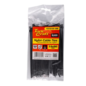 Craft Nylon Cable Ties 3.5mmx150mm - TCCT35150-100B