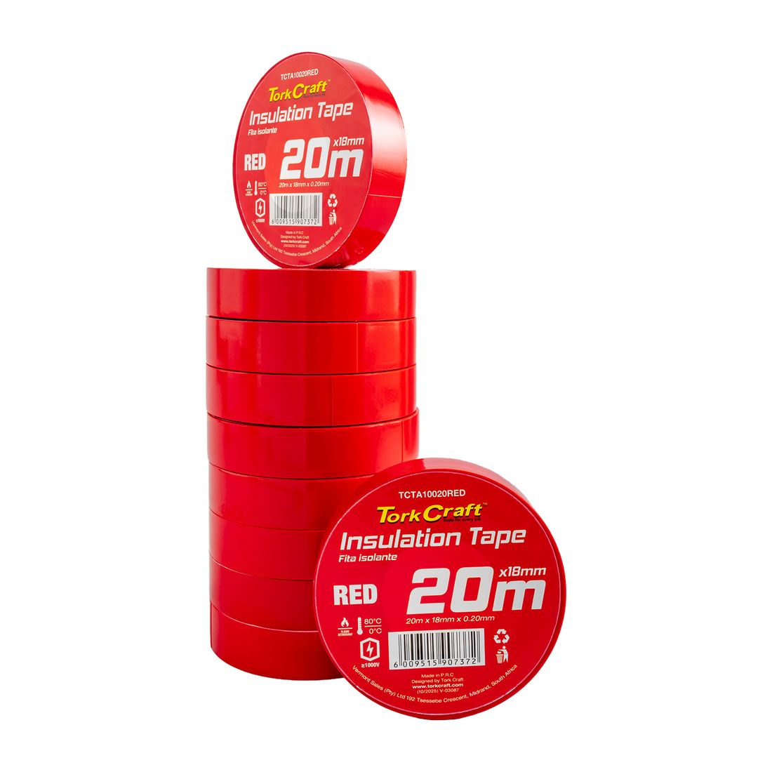 Craft 0.20MMX18MMX20M Red Insulation - TCTA10020RED