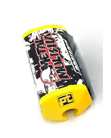 Handlebar Pad Fat Metal Mulisha Yellow White - RC-BARPAD-FAT-MM