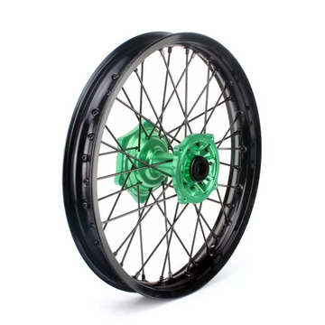 Rear Wheel 2.15x19 - Green Hub - RC-WHEEL-REAR-KAWASAKI