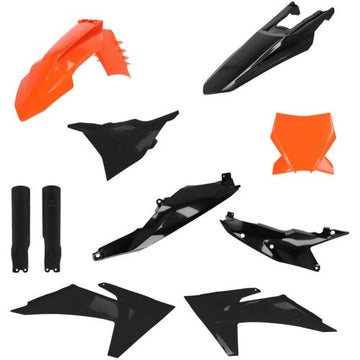 Acerbis 2024 KTM Plastic Kit - Black/Orange - EMD Online