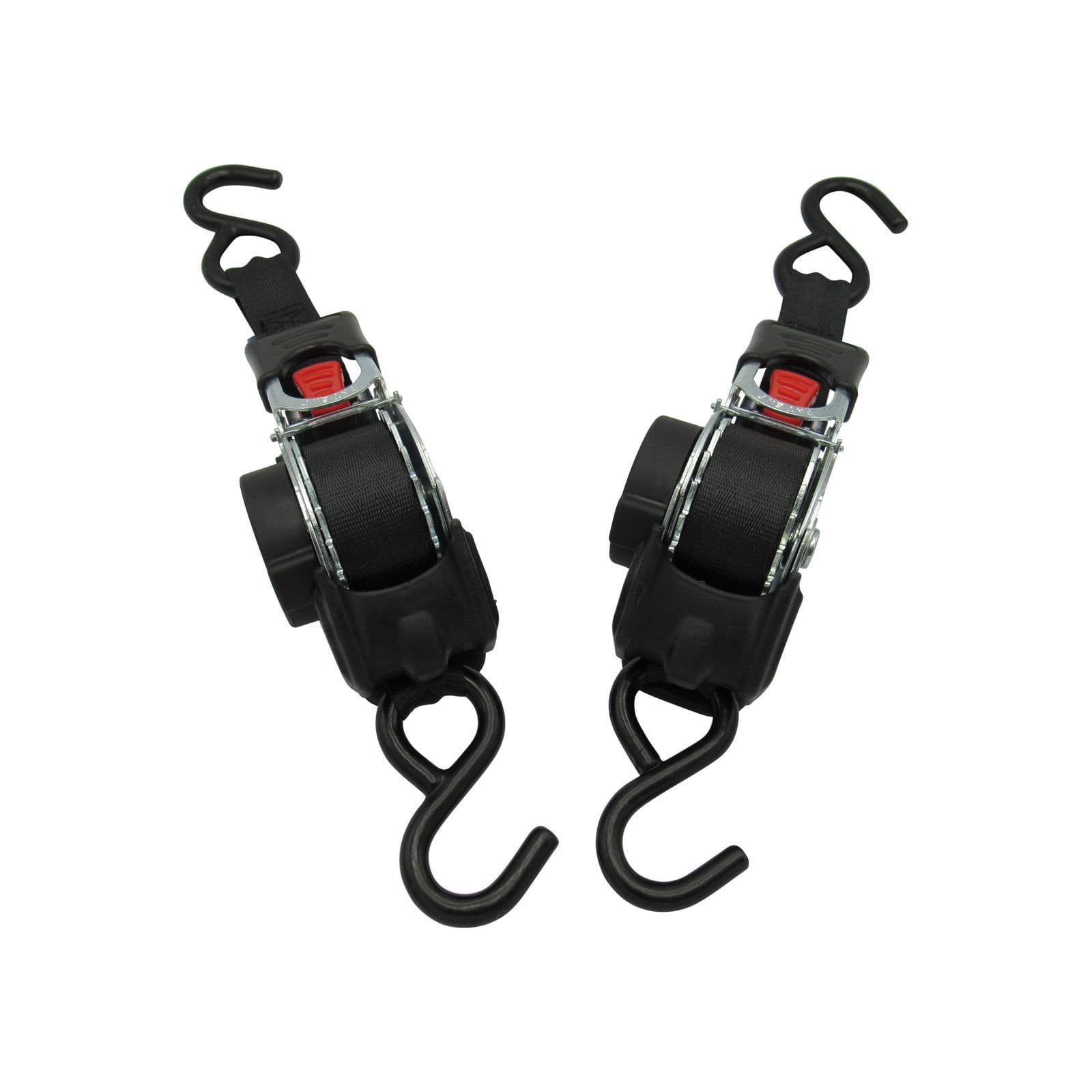 25mm Self Retractable Tie Down Strap Black - RC-TIE-D-25-BLA-RETRACT