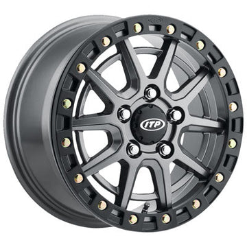 6/5.5 (6/139.7) ITP SD10 Beadlock Wheel 15x7 7.0 + 0.0 Grey/Black Ring