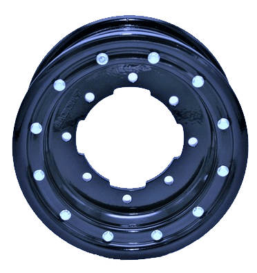 Rim Rear 9"x8" Beadlock Silver 110/115 - RC-RIM-9X8S(BL)