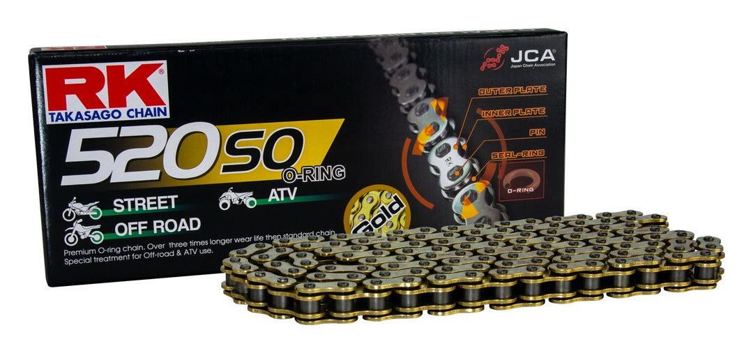 RK GB520SO-120 520 SO Gold O-Ring Chain