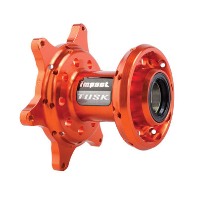 Tusk Impact Motorcycle Hub - Front  Orange