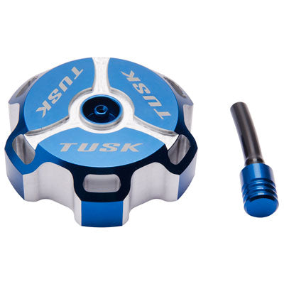 Tusk Billet Aluminum Gas Cap  Blue Machined