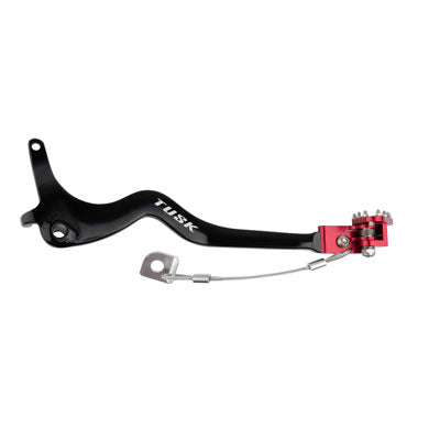 Tusk Aluminum Brake Pedal Red Tip