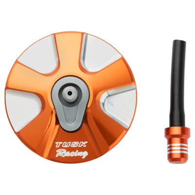 Tusk Billet Aluminum Gas Cap  Orange