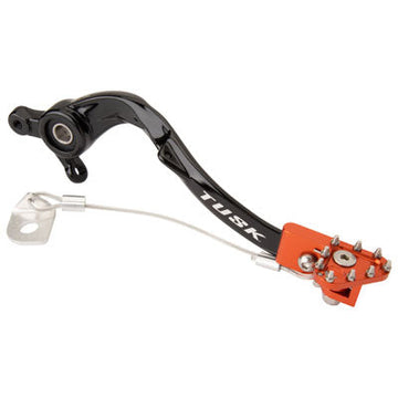 Tusk Aluminum Brake Pedal Orange Tip